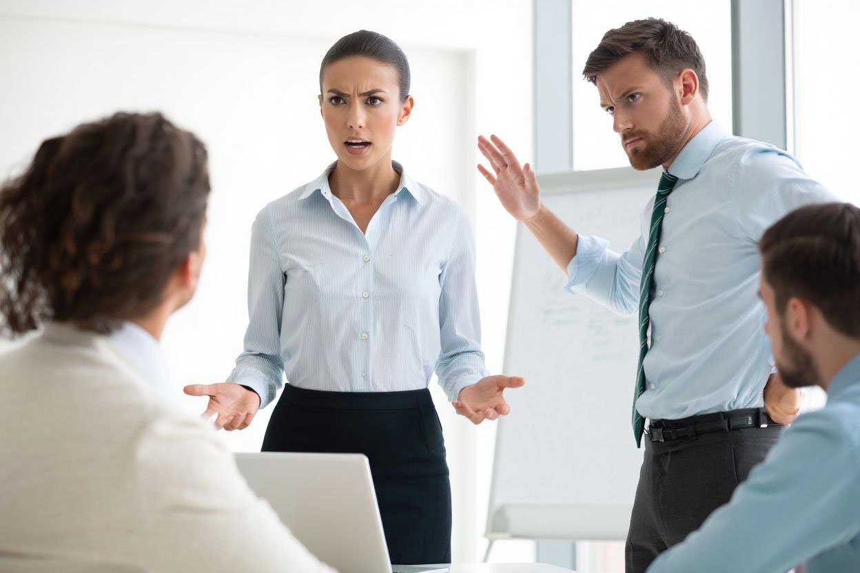 Агрессия во время рабочего совещания
